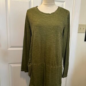 LOGO by Lori Goldstein Olive Green Tunic